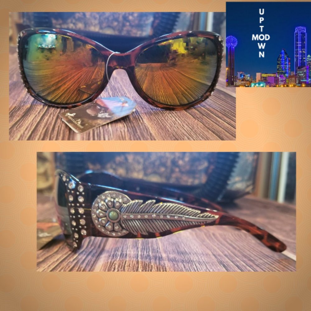 Montana West Feather Collection Sunglasses LPD NWT